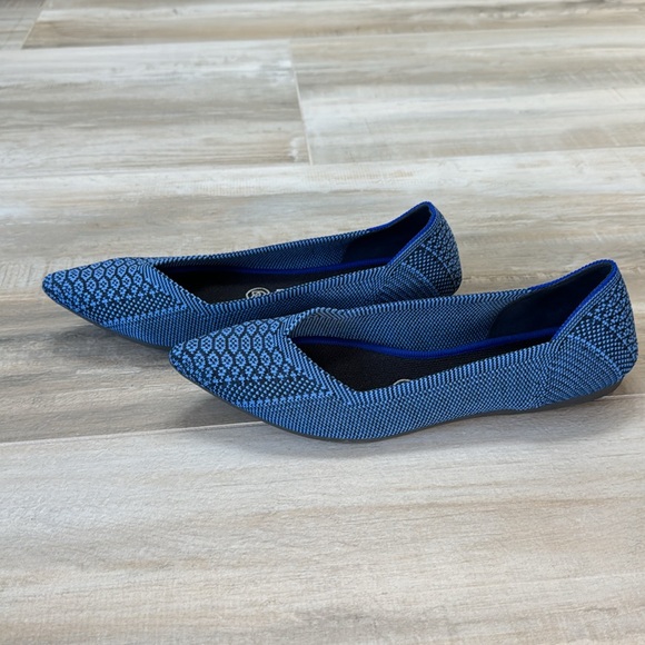 Rothy's Lapis Python Points Snake Print Two Tone Pointy Toe Shoes, size 7 - Picture 4 of 9